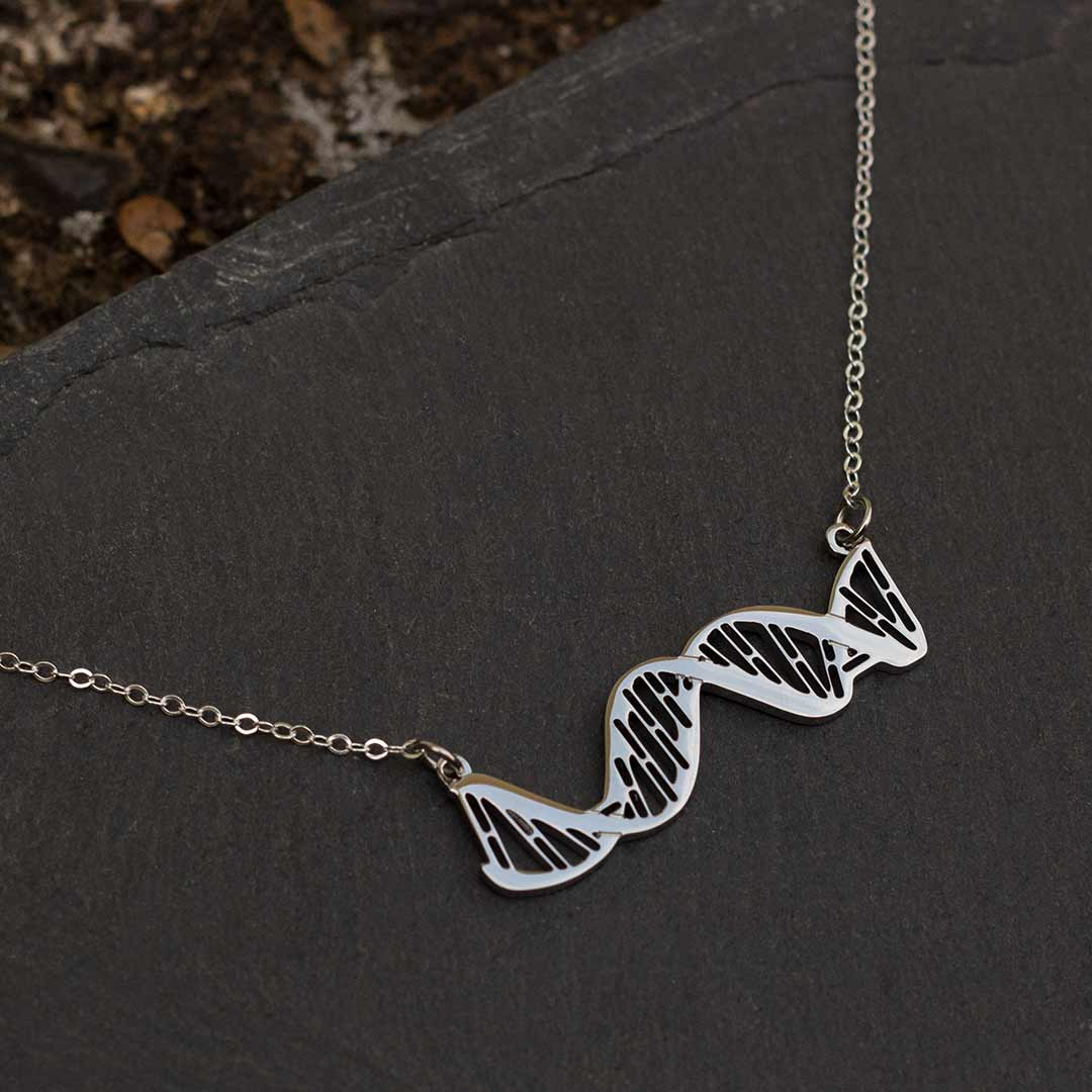 DNA Necklace - Horizontal Double Helix | Boutique Academia