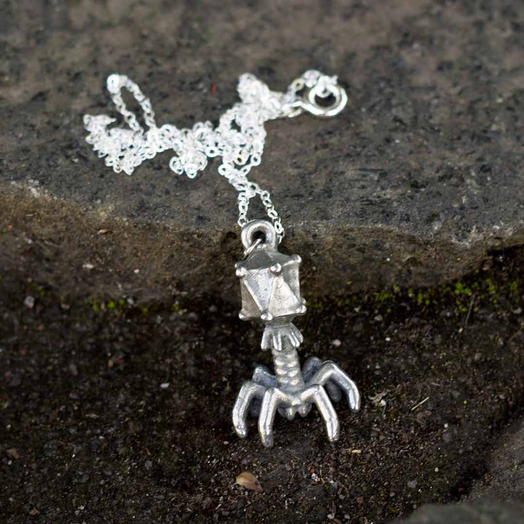 Bacteriophage Necklace - Biology Jewelry | Boutique Academia