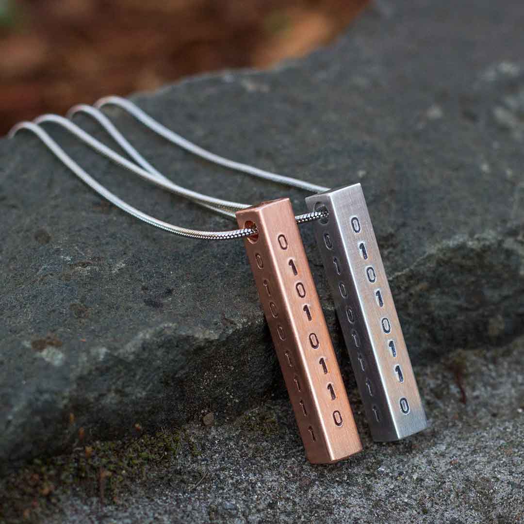 Binary Love Necklace - STEM Jewelry